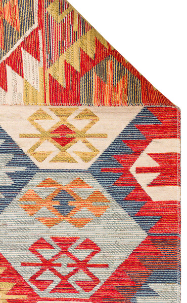 Nomad NMD 01 Çok Renkli - Çift Taraflı Yıkanabilir Kilim | Otantik Kilim