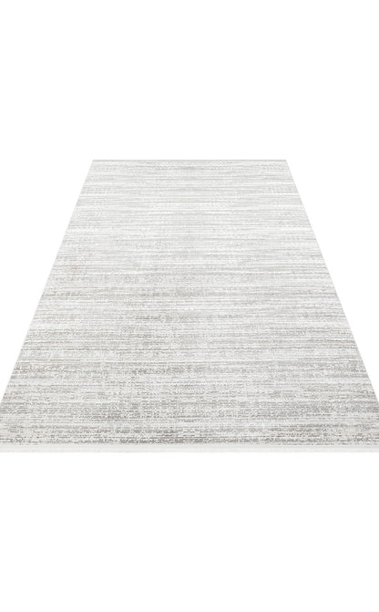 ST 101 D.GREY XW  - SATEEN - Hav Toz Vermez Yıkanabilir Kaymaz İnce Dokuma Modern Halı 