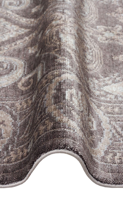 Taftan TF 03 Smoke Gri - Pakistan Overdyed Tarzı El Emeği ile Özel Tezgahlarda Üretilen Uşak Halısı