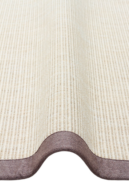 VENTURA SISAL VNT 2706 CREAM BRD MOUSE  İç ve Dış Mekan Kullanımına Uygun Hav Vermeyen Kolay Temizlenebilir Bordürlü Sisal Görünümlü Halı