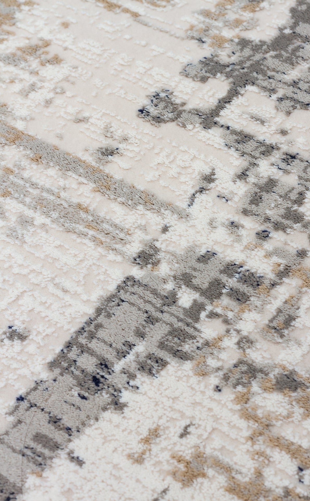 Padona PDN 07 Krem Bej - Extra Yumuşak Dokulu Sık Dokuma Modern Eskitme Desenli Halı