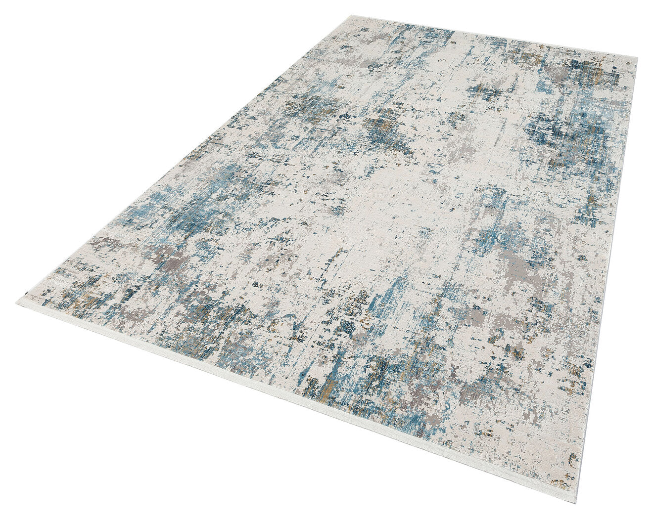 FS 02 BEIGE BLUE V1  - FRESCO - Yüksek Alçak Dokulu Özel Işıltılı Yüksek Kaliteli Sık Dokuma Modern Salon Halısı