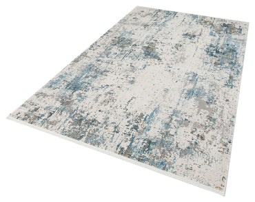 FS 02 BEIGE BLUE V1  - FRESCO - Yüksek Alçak Dokulu Özel Işıltılı Yüksek Kaliteli Sık Dokuma Modern Salon Halısı