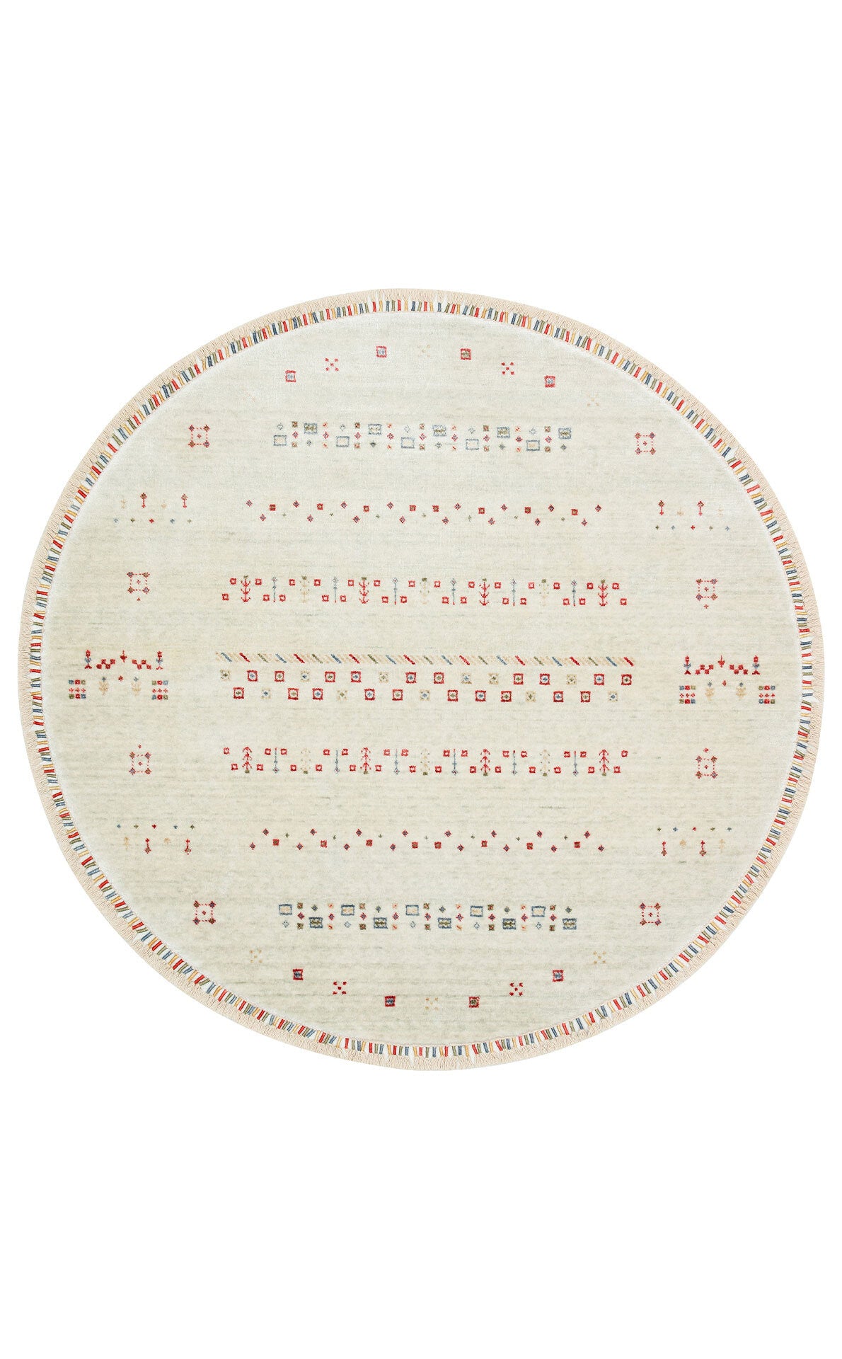 Zara ZR 06 Bej Q - Özel Tezgah - Kolay Temizlenebilir, Hav Bırakmayan Modern Uşak Halısı
