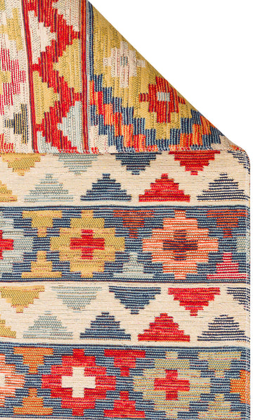 Nomad NMD 02 Mavi - Çift Taraflı Yıkanabilir Kilim | Otantik Kilim
