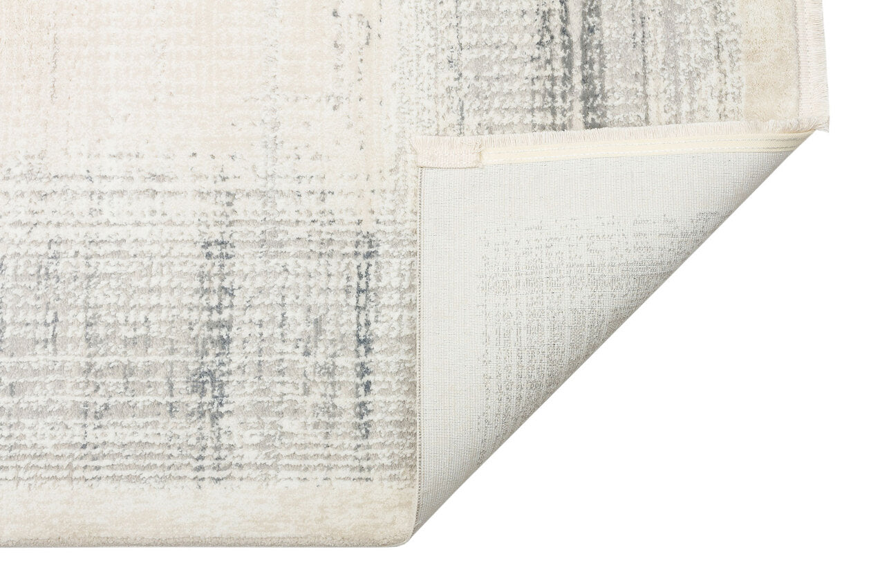 LGS 08 CREAM SILVER XW  - LAGOS XW - Hav Toz Vermez Eskitme Desenli Modern Makine Halısı