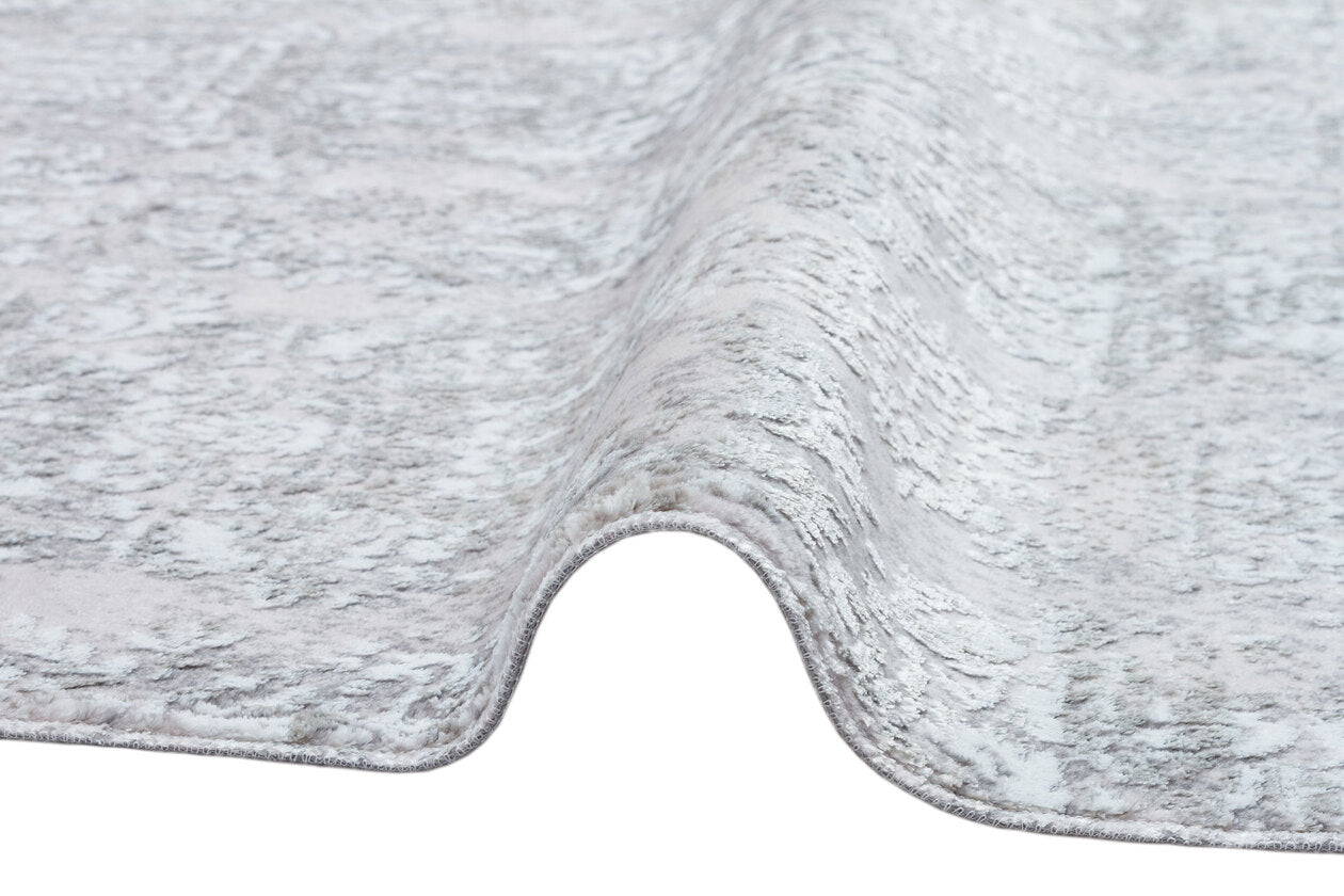 ST 06 GREY XW  - SATEEN - Hav Toz Vermez Yıkanabilir Kaymaz İnce Dokuma Modern Halı 