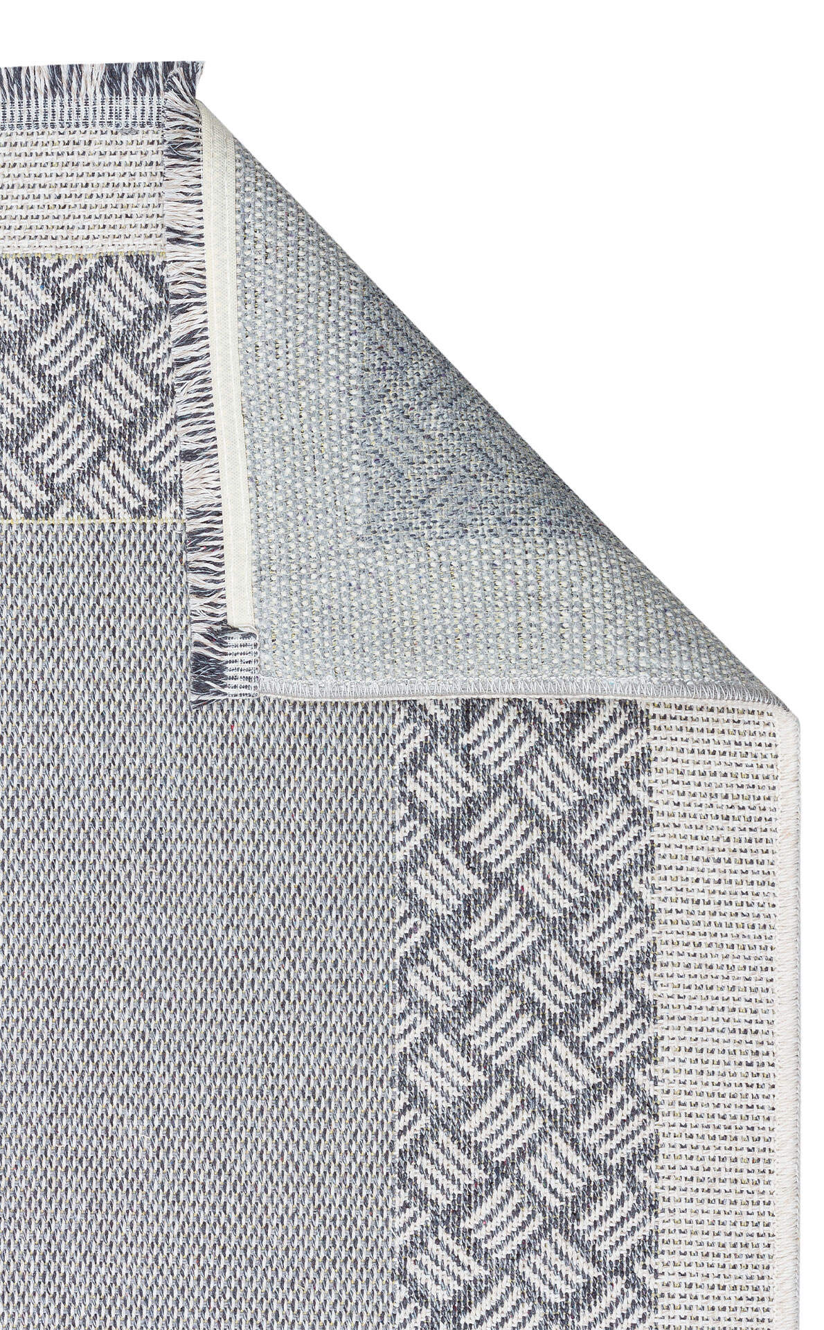 PNM 02 GREY  - PANAMA - Natural Yıkanabilir Kaymaz Tabanlı Tok Dokuma Kilim
