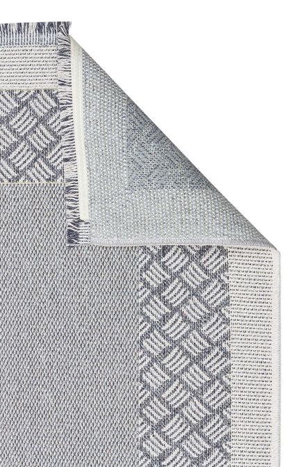 PNM 02 GREY  - PANAMA - Natural Yıkanabilir Kaymaz Tabanlı Tok Dokuma Kilim