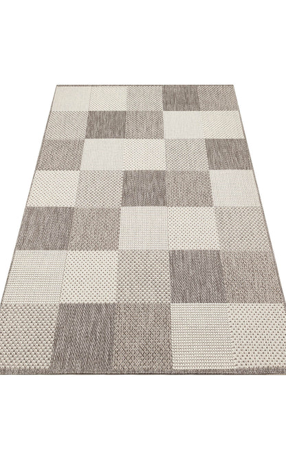 Mono MNO 01 Gri - Yıkanabilir Kaymaz Kilim Halı