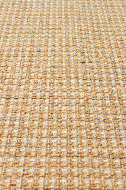 BRK 01 NATURAL BEIGE  - BROOKLYN - Hasır Görünümlü Kaymaz Renkli Dokuma Modern Kilim