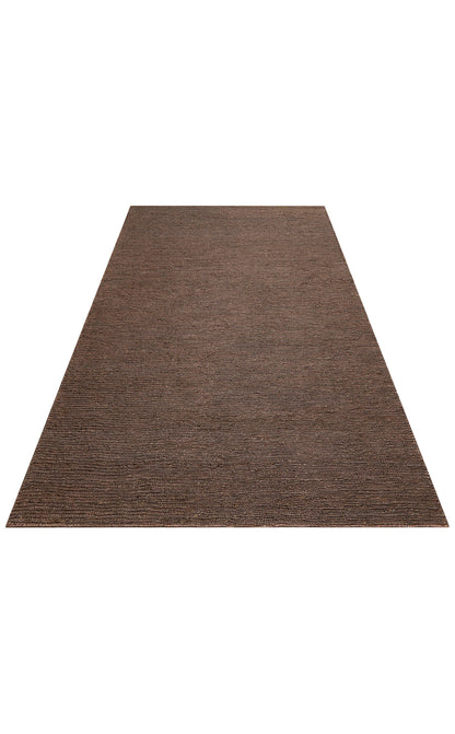 SMK PLAIN BROWN  - SOUMAK - Soumak Örgülü Naturel Kendir Halı