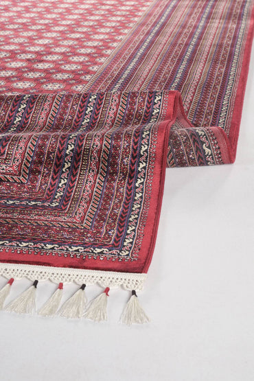 Burj 8761 Bordo - Modal İplikli Özel Tezgah Dokuma Salon Halısı