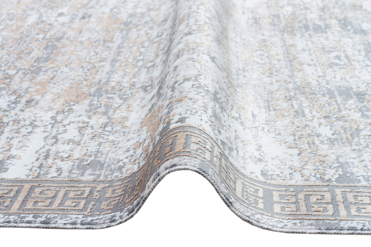 ST 12 BEIGE GOLD XW  - SATEEN - Hav Toz Vermez Yıkanabilir Kaymaz İnce Dokuma Modern Halı 