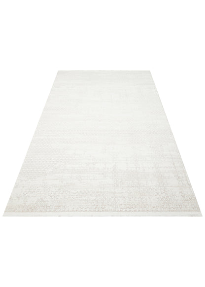 Lagos LGS 23 Krem Bej XW - Eskitme Desenli Modern Halı Hav Toz Vermez Saçaklı Makine Halısı