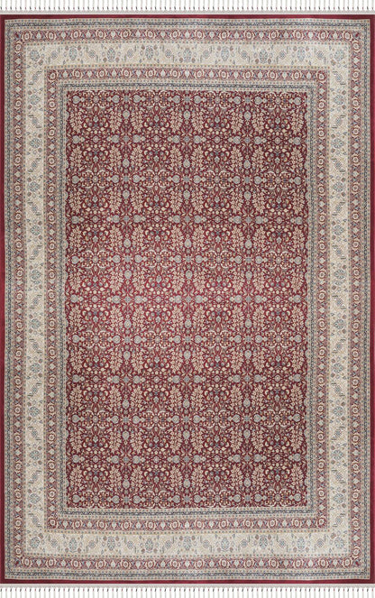 Burj 8771 Bordo - Modal İplikli Özel Tezgah Dokuma Salon Halısı