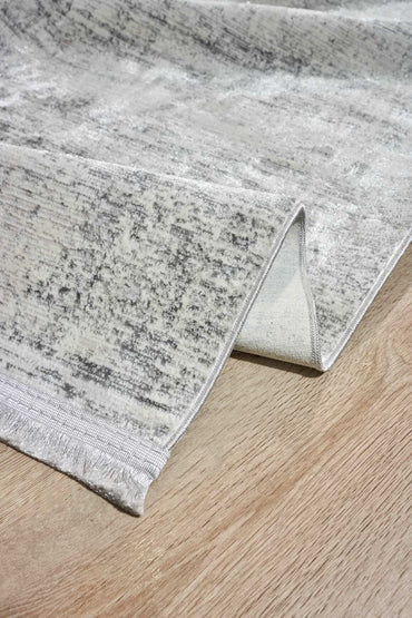 Riena 1161 Gri - Akrilik Polyester Halı | Kaymaz Tabanlı Dekoratif Halı
