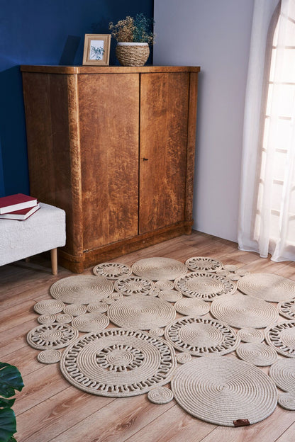 Magnolia 9132 - Jüt Görünümlü Halı | Salon Mutfak Halısı