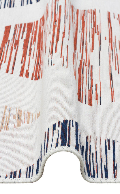 Arya AR 38 Çok Renkli - Yıkanabilir Çift Taraflı Modern Dokuma Kilim