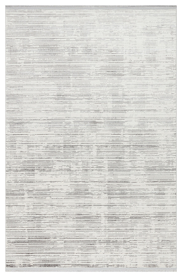 Nora NOR 03 Silver Günlük Kullanıma Uygun Modern Halı Yıkanabilir, Kaymaz Taban, İnce, Toz Vermez