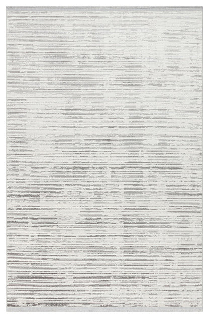 Nora NOR 03 Silver Günlük Kullanıma Uygun Modern Halı Yıkanabilir, Kaymaz Taban, İnce, Toz Vermez