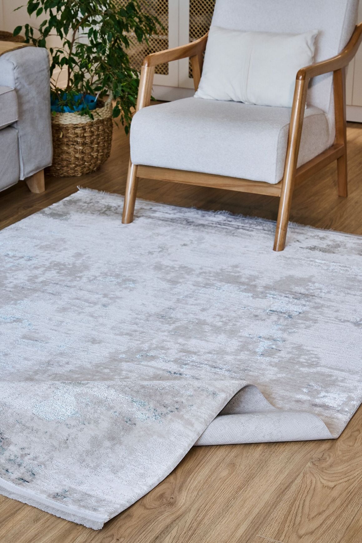 Lima 6211 Aqua - Polyester Şönil Halı | Dokuma Tabanlı Model