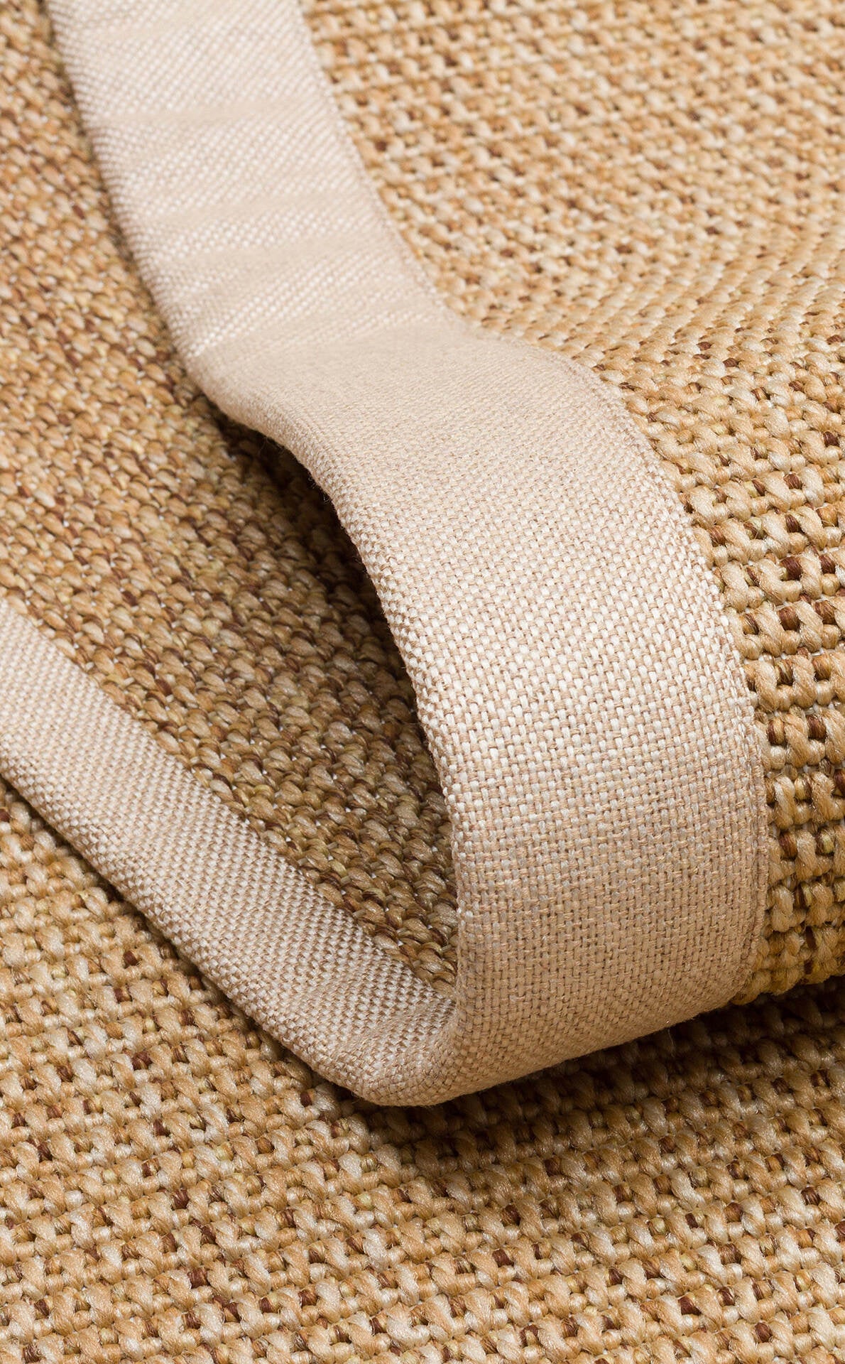 VENTURA SISAL VNT 2702 Gold BDR Bej  İç ve Dış Mekan Kullanımına Uygun Hav Vermeyen Kolay Temizlenebilir Bordürlü Sisal Görünümlü Halı