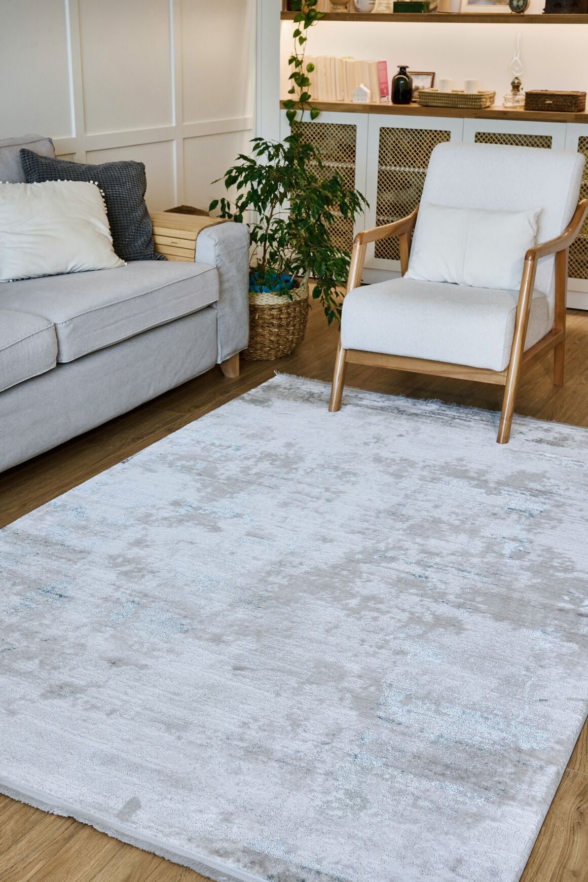 Lima 6211 Aqua - Polyester Şönil Halı | Dokuma Tabanlı Model