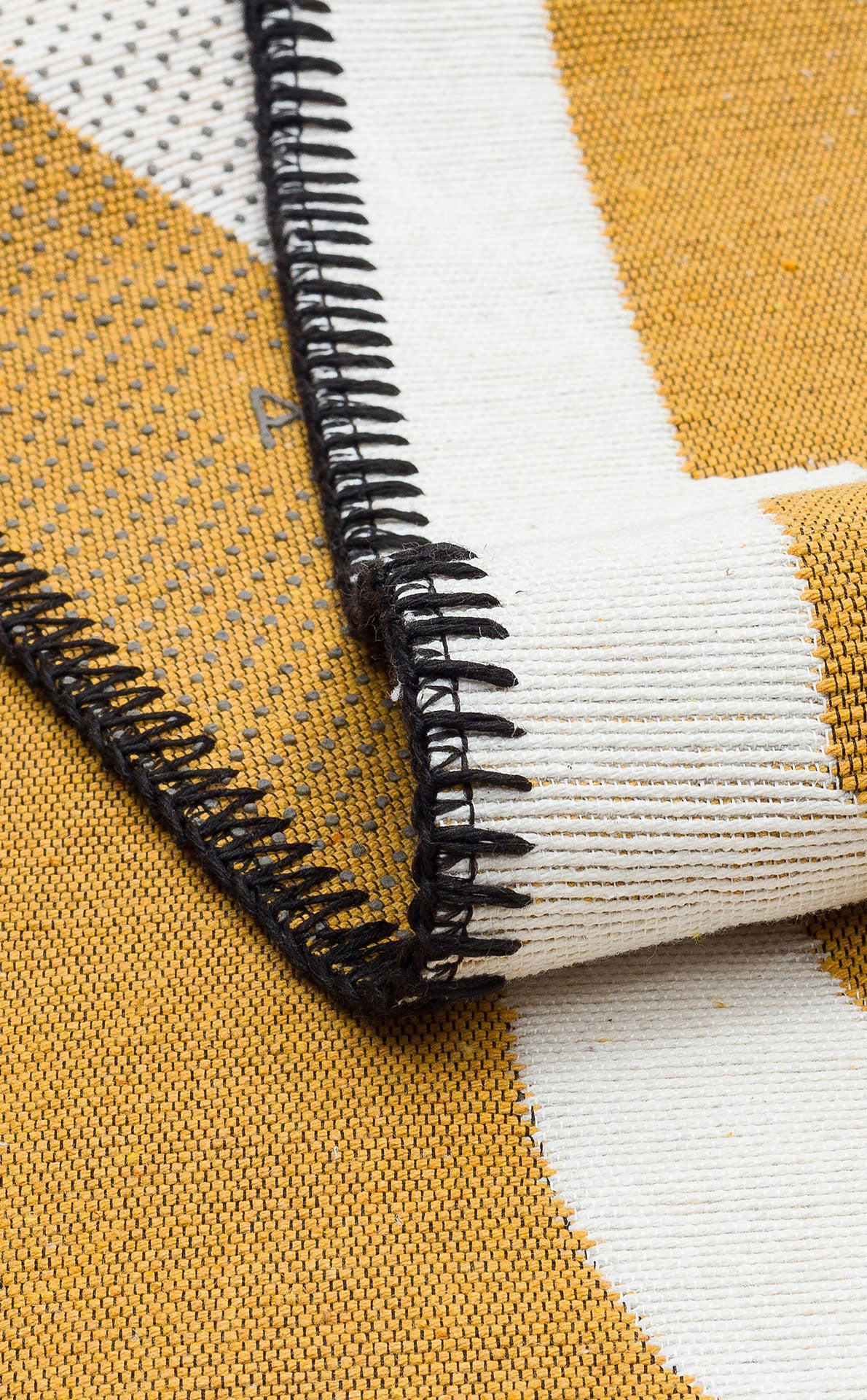 ARN 07 WHITE YELLOW  - ARYA NEO - Yıkanabilir Kaymaz Tabanlı Modern Pamuk Kilim