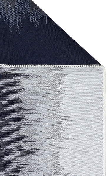 Arya AR 40 Siyah Beyaz - Yıkanabilir Çift Taraflı Modern Dokuma Kilim