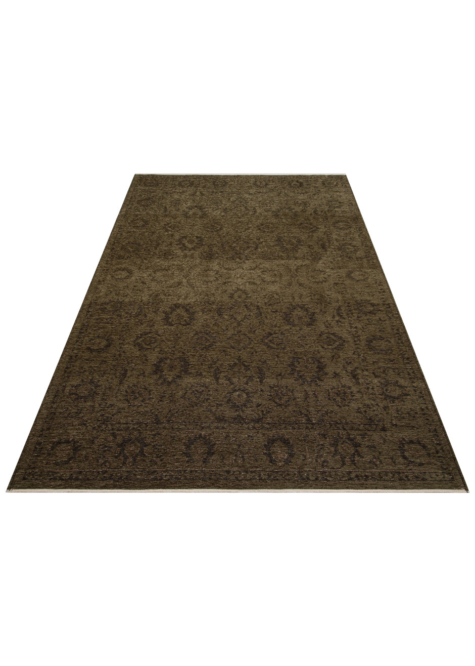 Liza LIZ 03 Yeşil XW - Düz Pamuk Dokulu Kilim Kaymaz Tabanlı, Yıkanabilir, Uzun Ömürlü Kilim