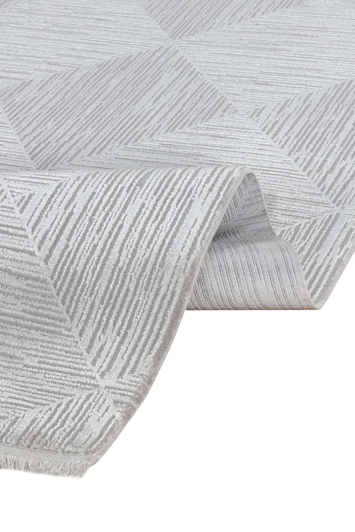 Lima 6242 Gri - Polyester Şönil Halı | Dokuma Tabanlı Model