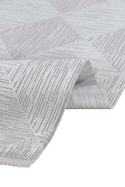 Lima 6242 Gri - Polyester Şönil Halı | Dokuma Tabanlı Model