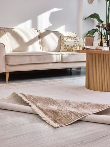 Serenity 7812 Vizon - Viskon Dokuma Halı | Modern Gri Salon Halısı