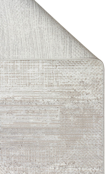 RM 02 CREAM GREY  - ROMA - Viskon ve Polyester ile Üretilen Şık Salon Halısı