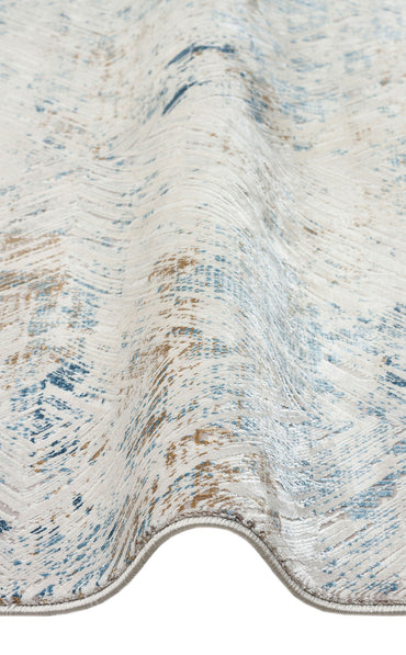 PLM 03 CREAM BLUE  - PALMIRA - Yüksek Kaliteli Sık Dokuma Modern Salon Halısı