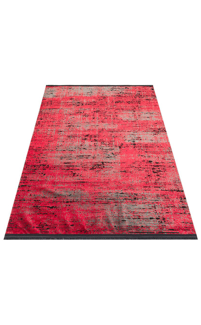 ST 20 RED XW  - SATEEN - Hav Toz Vermez Yıkanabilir Kaymaz İnce Dokuma Modern Halı 