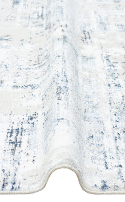 ST 904 CREAM BLUE  - SATEEN LUX - Hav Toz Vermez Modern Halı