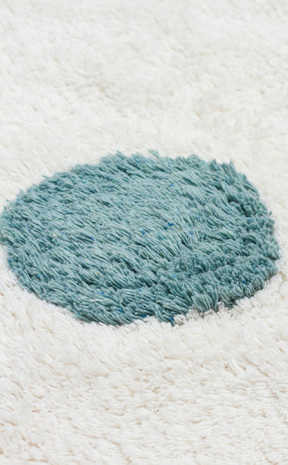 Cotton Boon XW CBN 06 Çok Renkli Yuvarlak Q120 - Yıkanabilir Kaymaz Naturel Pamuk Bebek Halısı