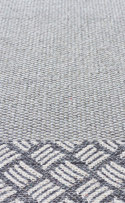 PNM 02 GREY  - PANAMA - Natural Yıkanabilir Kaymaz Tabanlı Tok Dokuma Kilim