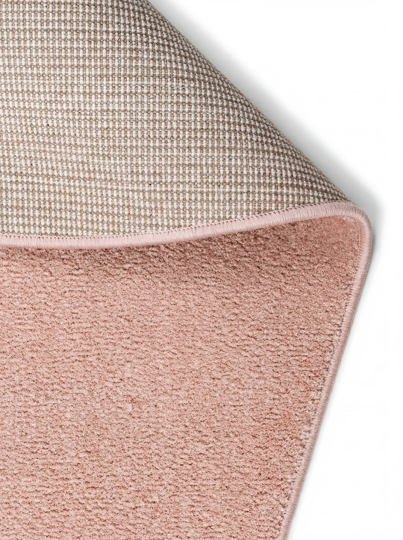 Zen Amorf 01 Pembe Özel Şekilli Kesim Yumuşak Tuşeli Sıkı Dokuma Makine Halısı