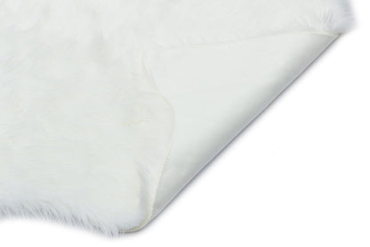 NEW DOUBLE IVORY  - NEW LOVELY - Yumuşak Dokulu Uzun Tüylü Yıkanabilir Kuzu Postu