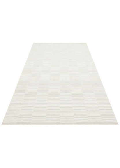 MONO LOOP01 Beyaz Bukleli Sisal Dokuma Yıkanabilir Kaymaz Tabanlı Kolay Temizlenebilir Makine Halısı