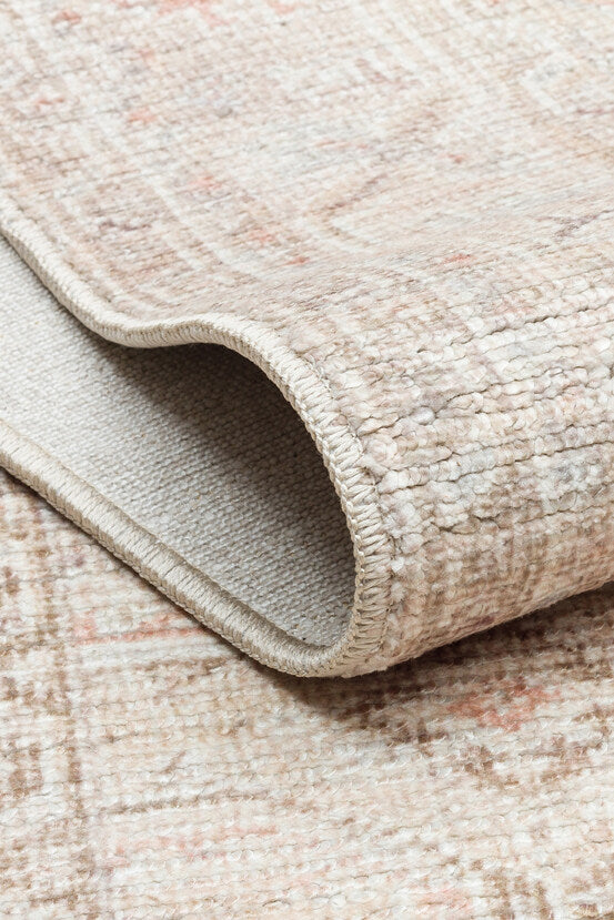 Grace GRC 03 Bej - Pastel Tonlu Vintage Desenli Klasik Hav Vermeyen Halı