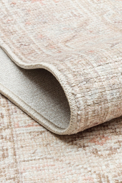 Grace GRC 03 Bej - Pastel Tonlu Vintage Desenli Klasik Hav Vermeyen Halı
