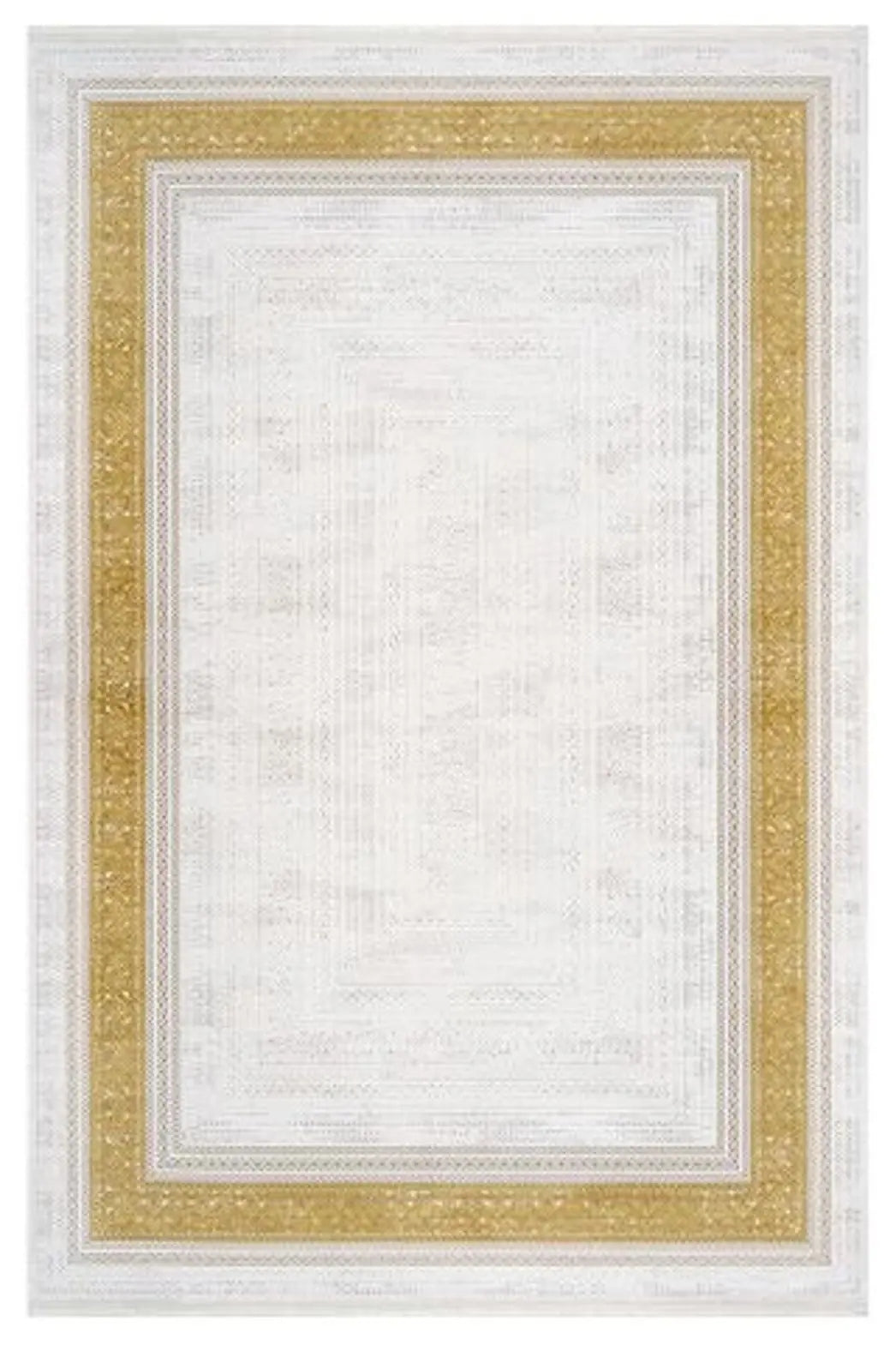 Valeria 1074 Gold Modern Akrilik, Antibakteriyel Yumuşak Dokulu Makine Halısı