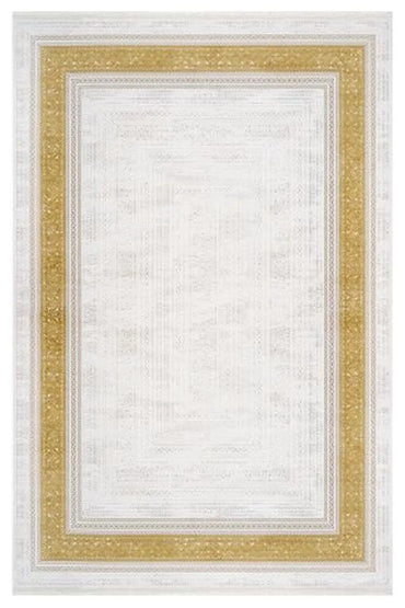 Valeria 1074 Gold Modern Antibakteriyel Yumuşak Dokulu Makine Halısı