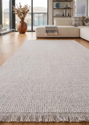 Lupi 407 Krem Sisal Bukle Yumuşak Dokulu Modern Halı