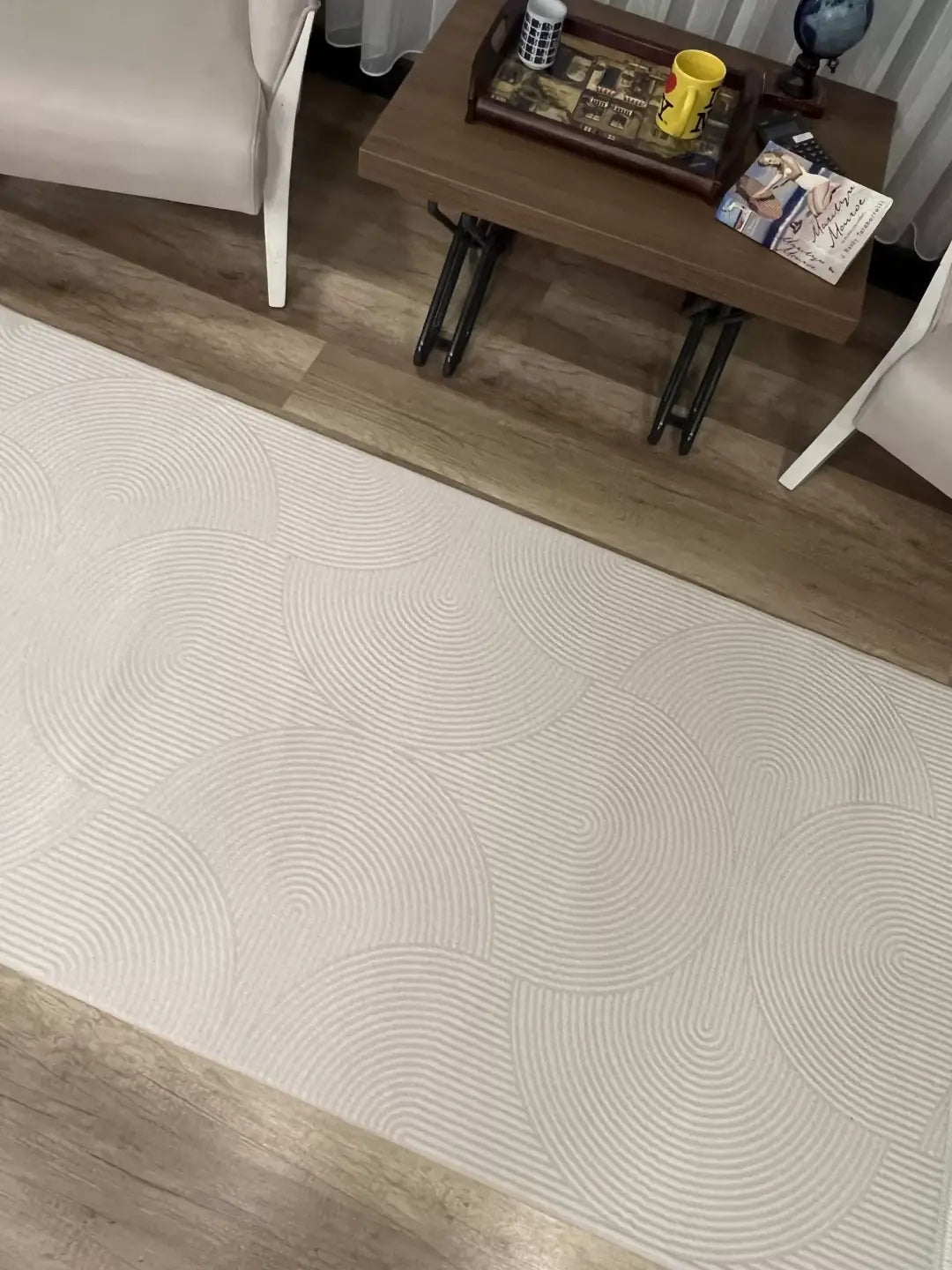 Arya 1126 Krem Serisi Modern Tasarım Yıkanabilir Halı