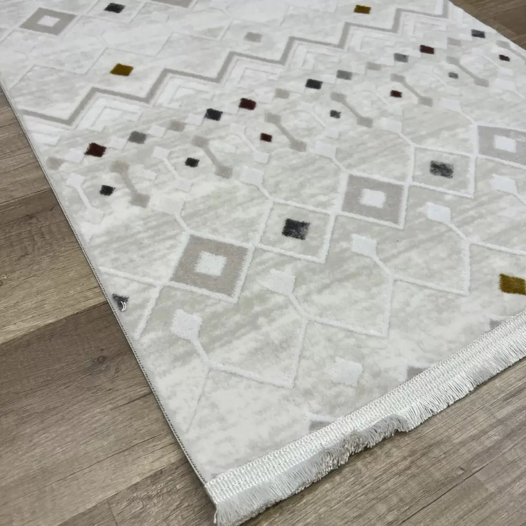 Dekor Modern Halı 1056 Multy Yumuşak Dokulu Saçaksız Salon Halısı